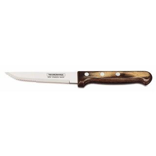 Tramontina Steakmesser Gaucho mit Holzgriff, braun, Länge: 23,5 cm